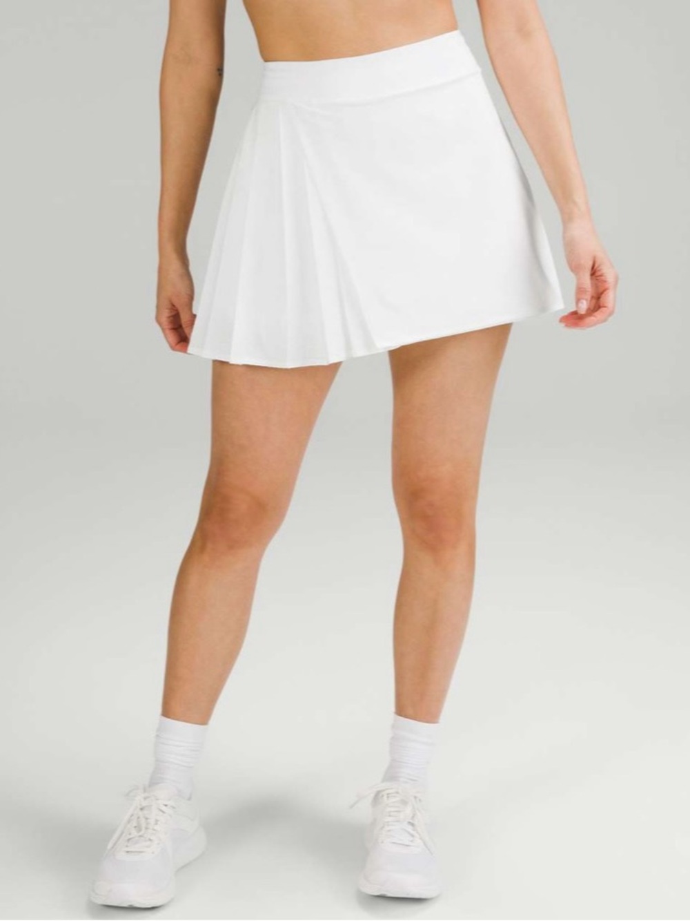 Lululemon‎ Asymmetrical White Pleated Mini Skirt - Picture 2 of 9